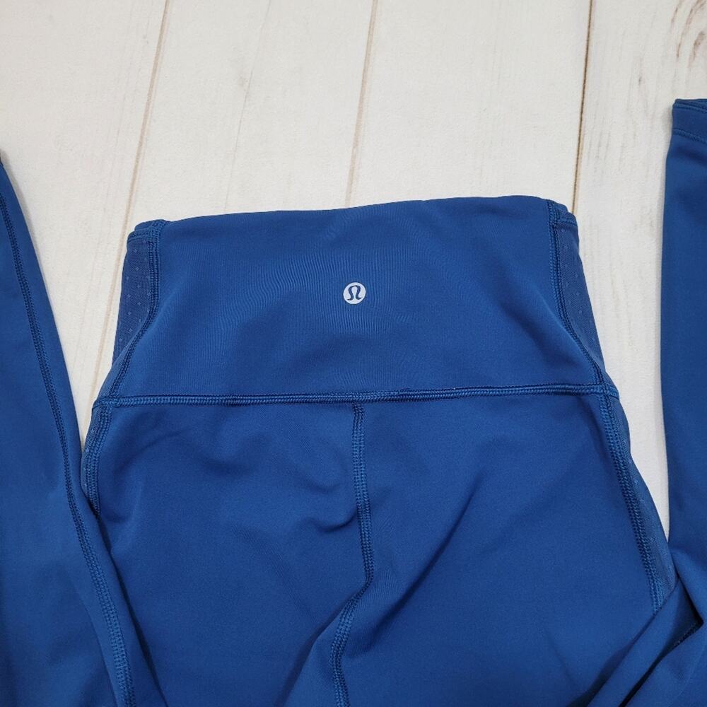 Lululemon bodycon crop mesh leggings Poseidon - Picture 9 of 10